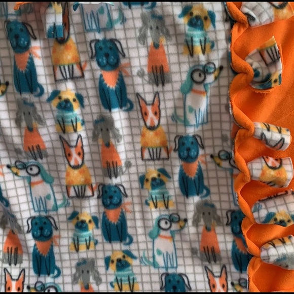 🐾🐾🐾Dogs fleece blanket. Dogs throw blanket.Dogs puppies handmade fleece - Picture 9 of 10